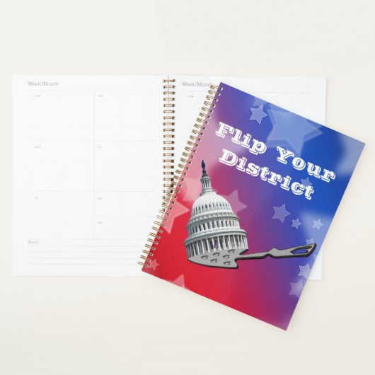 Flip uw districtsstemming 2026 planner (Display)