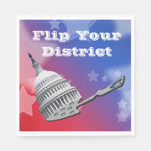 Flip uw districtsstemming 2026 servet (Voorkant)