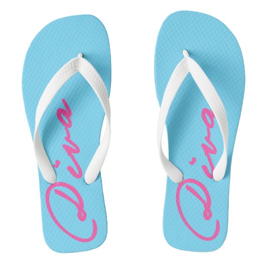 FLIP VLIEGT MET DIVAtude! (Roze letters) Teenslippers (Voetbed)