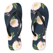 Flipflop Sandalen Baby Roze Kosmos op Navy Teenslippers (Voetbed)