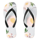 Flipflop Sandalen Baby Roze Kosmos op Wit Teenslippers (Voetbed)