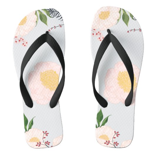 Flipflop Sandalen Baby Roze Kosmos op Wit Teenslippers (Voetbed)