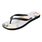 Flipflop Sandalen Baby Roze Kosmos op Wit Teenslippers (Schuin)