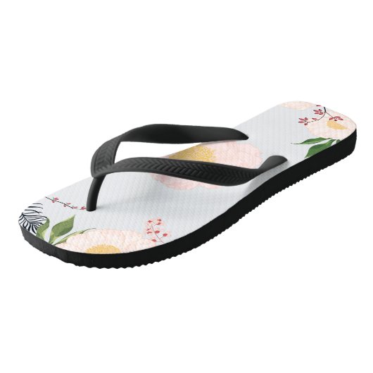Flipflop Sandalen Baby Roze Kosmos op Wit Teenslippers (Schuin)