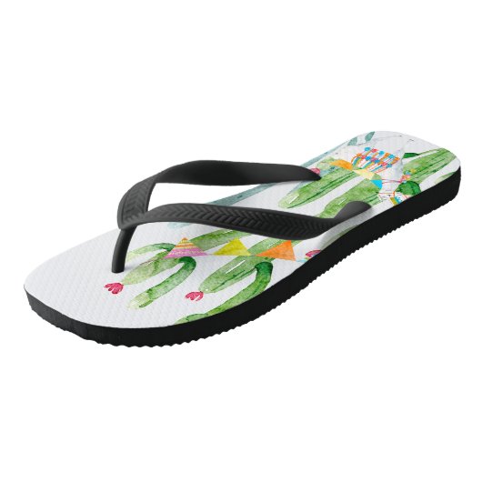Flipflop Sandalen Boho Llama Bohemian Cacti Woesti Teenslippers (Schuin)