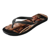 Flipflop Sandalen Cowboy laarzen schuur hout rusti Teenslippers (Schuin)