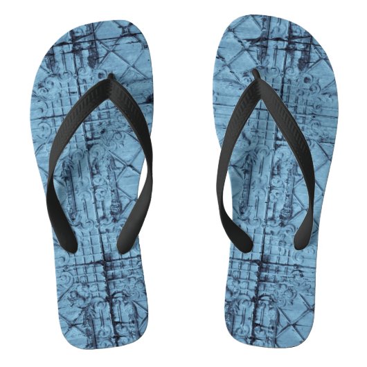 Flipflop Sandalen Rustieke Tin Panel Plafond Land Teenslippers (Voetbed)