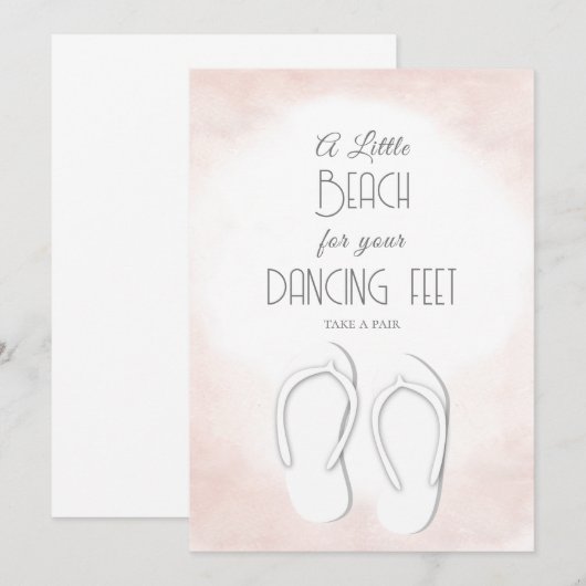 Flipflops Dansende Voeten Kaart (Voorkant / Achterkant)