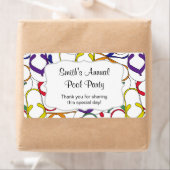 Flipflops Water Bottle Favor - pas het aan! Etiket (Insitu)