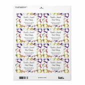 Flipflops Water Bottle Favor - pas het aan! Etiket (Full Sheet)