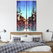 Flipped Lights hedendaagse beeldende kunst fotogra Canvas Afdruk (Insitu (Slaapkamer))