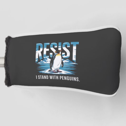 Flipped Up Ik sta bij de pinguïns Golfheadcover (Voorkant)