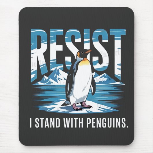 Flipped Up Ik sta bij de pinguïns Muismat (Voorkant)