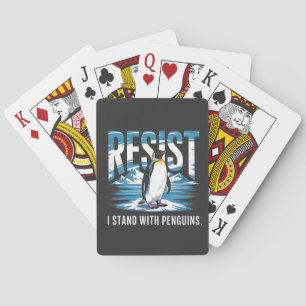 Flipped Up Ik sta bij de pinguïns Pokerkaarten