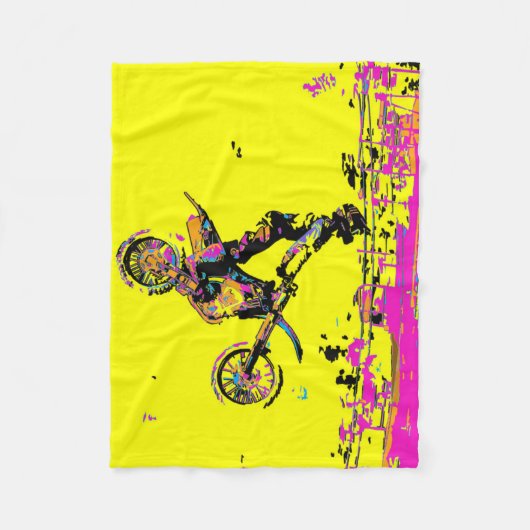 Flippen uit! - Freestyle motorcross trucs Fleece Deken (Voorkant)