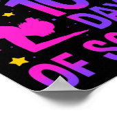 Flippen voor 100 dagen van school gymnast poster (Hoek)