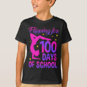 Flippen voor 100 dagen van school gymnast t-shirt (Voorkant)