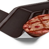 Flippende hamburgers, kwispelende staarten, grillb poster (Hoek)