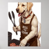 Flippende hamburgers, kwispelende staarten, grillb poster (Voorkant)