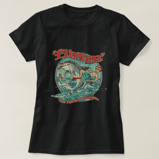 Flipper The Fabulous Dolphin 1964 T-shirt (Design voorkant)