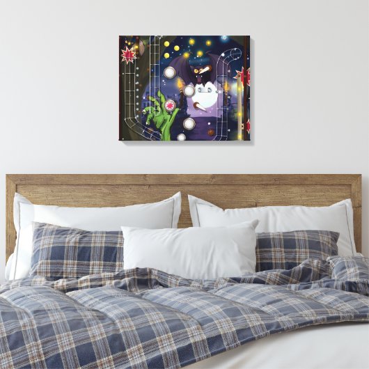 Flipperkast Canvas Afdruk (Insitu (Slaapkamer))