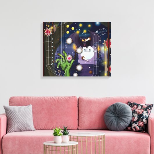 Flipperkast Canvas Afdruk (Insitu (Woonkamer))