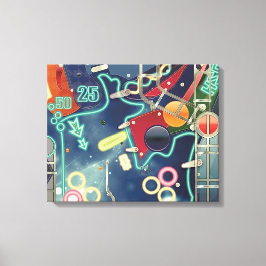 Flipperkast Canvas Afdruk (Voorkant)