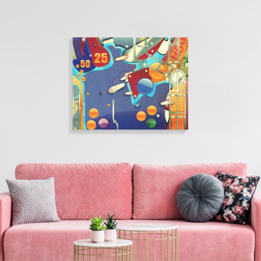 Flipperkast Canvas Afdruk (Insitu (Woonkamer))