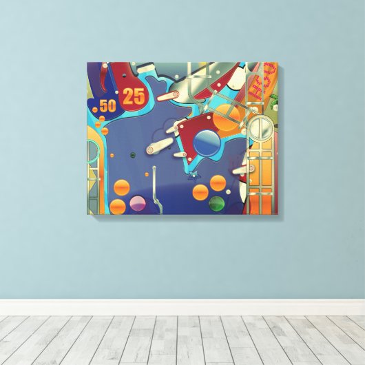 Flipperkast Canvas Afdruk (Insitu (Houten vloer))