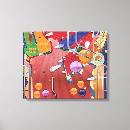 Flipperkast Canvas Afdruk (Voorkant)