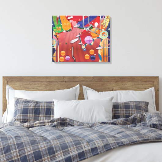 Flipperkast Canvas Afdruk (Insitu (Slaapkamer))