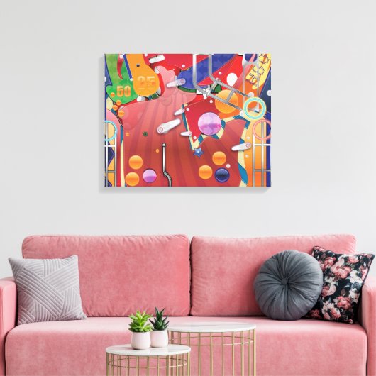 Flipperkast Canvas Afdruk (Insitu (Woonkamer))