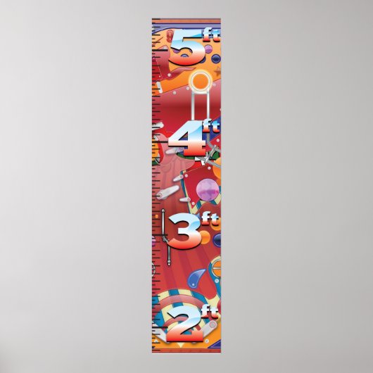 Flipperkast-groei grafiek. poster (Voorkant)