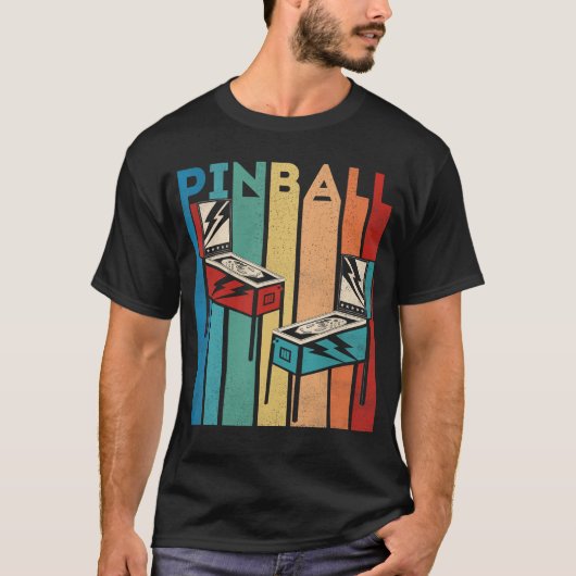 Flipperkast Retro Vintage Multiball Flipperkast Ar T-shirt (Voorkant)