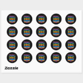 Flipperkoning Arcade Game Speler Ronde Sticker (Vel)