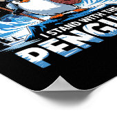 Flippers omhoog Ik sta met de pinguïns grappig Tru Poster (Hoek)