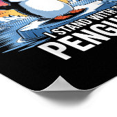 Flippers omhoog Ik sta met de pinguïns grappig Tru Poster (Hoek)