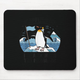 Flippers omhoog Ik sta met de Pinguïns Grappige Pi Muismat