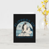 Flippers omhoog Ik sta met de pinguïns grappige pr Kaart (Gele Bloem)
