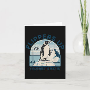Flippers omhoog Ik sta met de pinguïns grappige pr Kaart