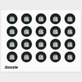 Flippers omhoog Ik sta met de pinguïns grappige pr Ronde Sticker (Vel)