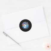 Flippers omhoog Ik sta met de pinguïns Ronde Sticker (Envelop)