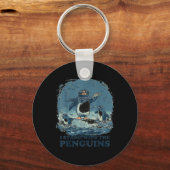 Flippers omhoog Ik sta met de pinguïns Sleutelhanger (Voorkant)