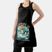 Flippers omhoog Ik sta met pinguïns grappig verzet Schort (Insitu)