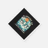 Flippers omhoog Ik sta met pinguïns grappig verzet Servet (Hoek)