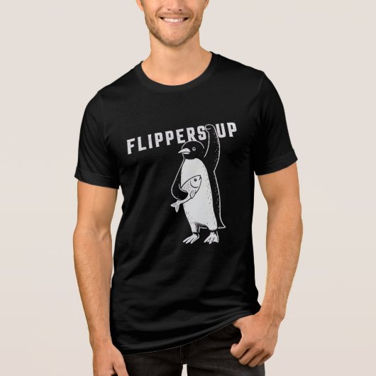 "Flippers Up" T-Shirt – Tech Rebellion Graphic T-s (Voorkant)
