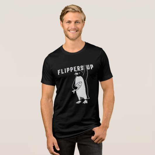 "Flippers Up" T-Shirt – Tech Rebellion Graphic T-s (Voorkant volledig)