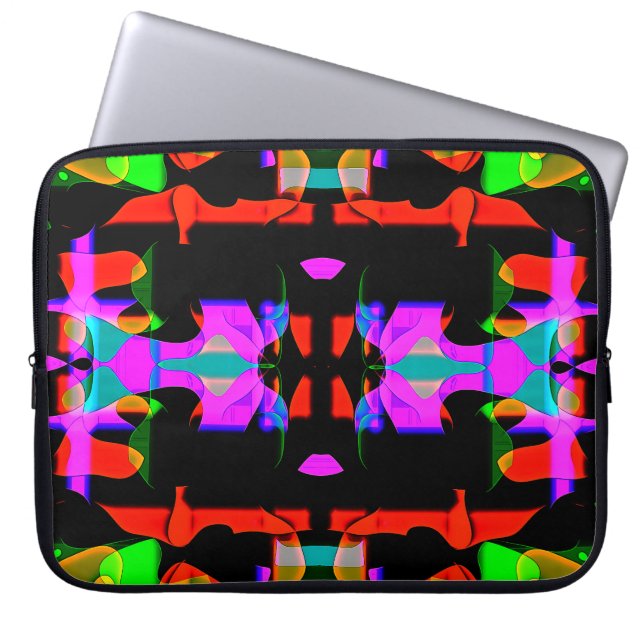Flippiges cooles buntes Top Design für Laptop Sleeve (Voorkant)