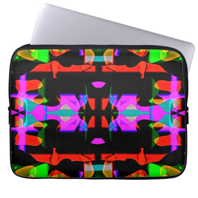 Flippiges cooles buntes Top Design für Laptop Sleeve (Voorkant)