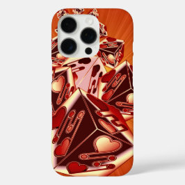 Flippiges cooles Herz Würfel Top Design für iPhone 16 Pro Hoesje